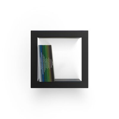 Estante de pared modular BLACK STICK estructura 28 x 28 x 8,5 cm