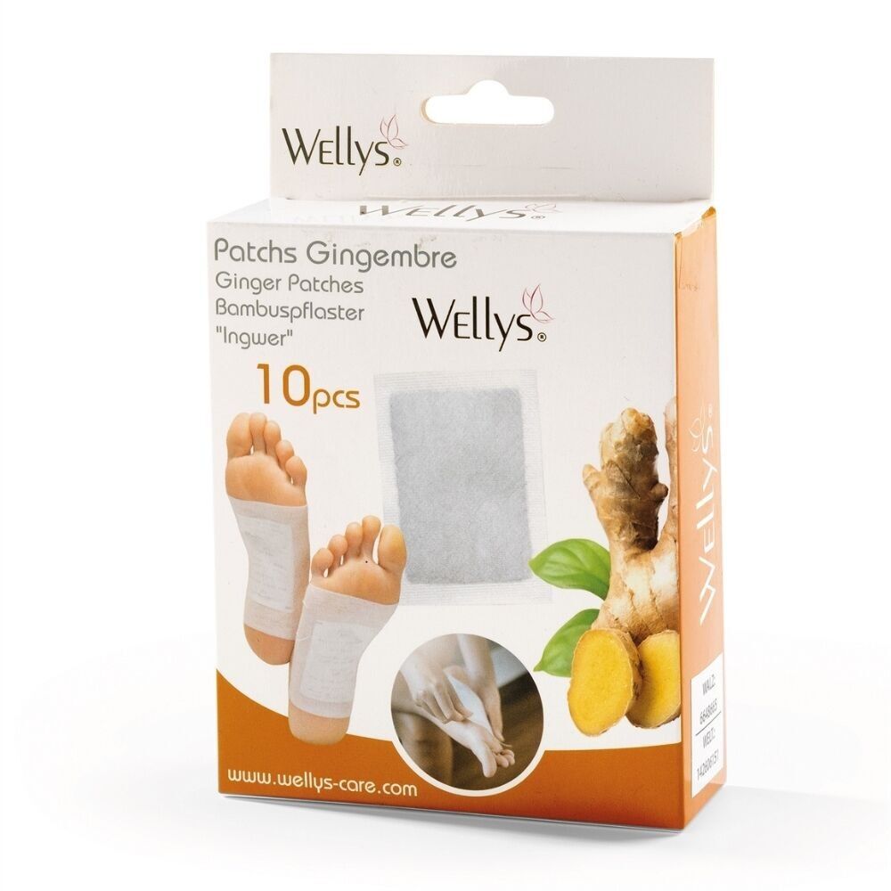 Pack of Detoxifying and Invigorating Plantar Patches with Ginger and Bamboo