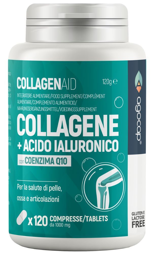 Collagen, Hyaluronic Acid and Coenzyme Q10 - 120 Tablets Made in Italy