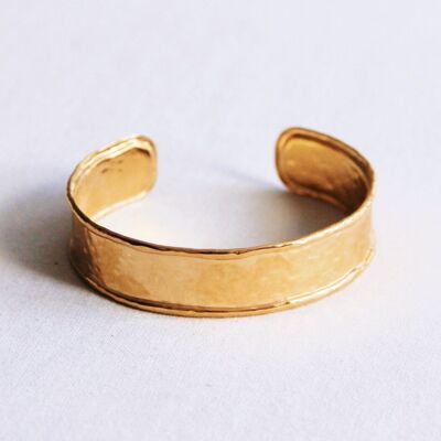 Bracelet large cabossé - or