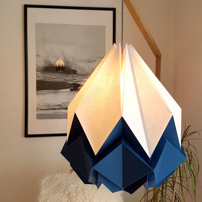 Two-tone Origami pendant light - XL - Navy