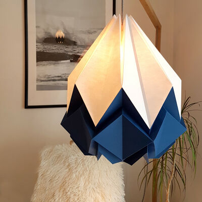 Lámpara colgante Origami en dos tonos - XL - Azul marino
