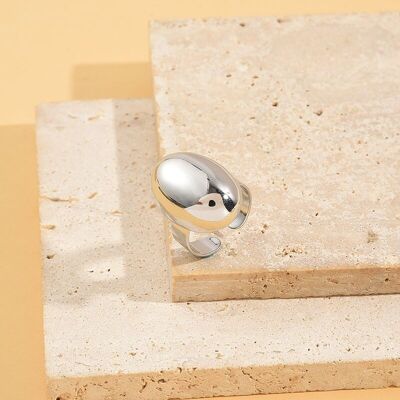 Anillo de Plata Ovalado Ajustable