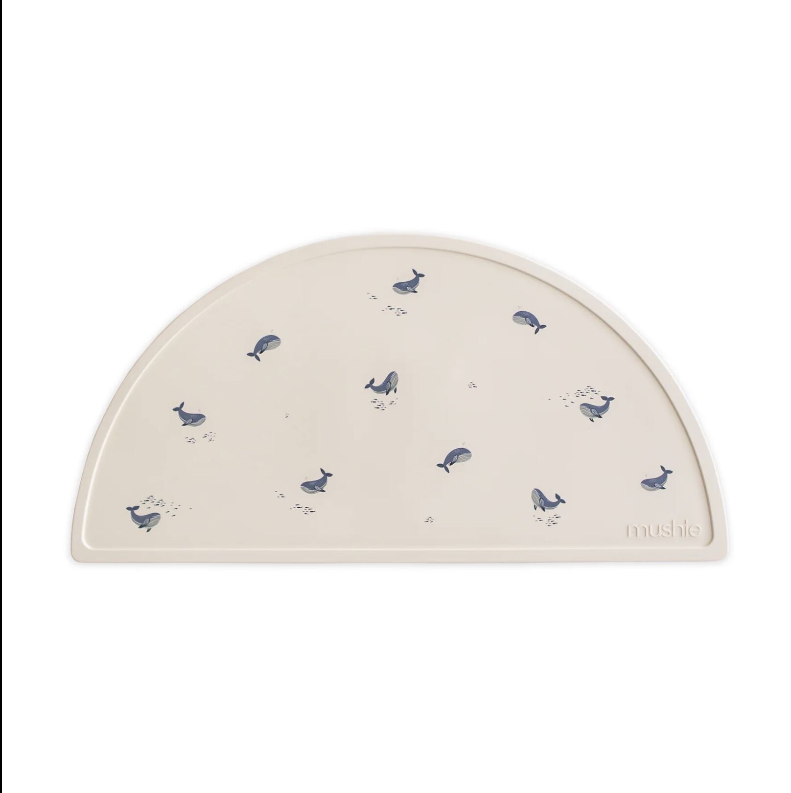 Mushie – Tischset aus Silikon – 100 % frei von BPA, BPS, PVC und Phthalaten – 45.72x22.52 cm – Farbe: Walmuster