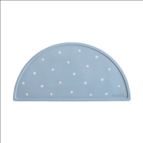 Mushie - Set de Table en Silicone - 100% sans BPA, BPS, PVC, ni phtalates - 45.72 x 22.52 cm - Coloris : White Daisy