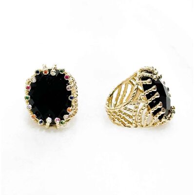 New Druzy Ring - Black Onyx
