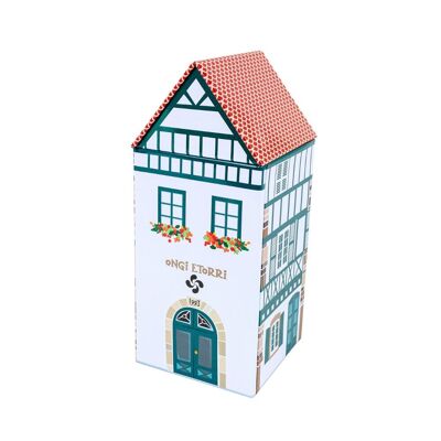 Scatola in metallo verde della casa basca Antton chocolatier