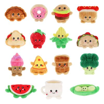 Assortimento di 30 peluche alimentari 8 cm - KEELTOYS