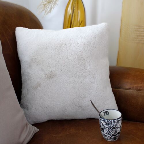 Coussin Moelleux Fausse fourrure,  Recto Verso, Carré ou Rectangulaire, Collection Rabbit