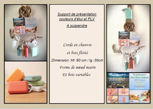 support présentation  couleur etui a savon André Vicente
