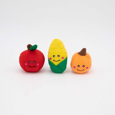 ZippyPaws Miniz - Raccolta autunnale (confezione da 3)