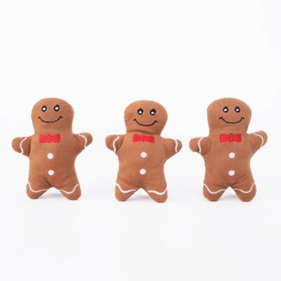 ZippyPaws Miniz - Gingerbread Men (3-pack)