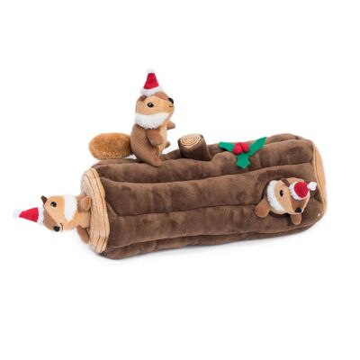 ZippyPaws Holiday Zippy Burrow - Yule Log
