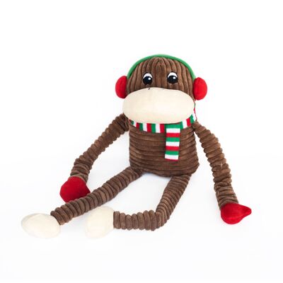 ZippyPaws Holiday Crinkle Monkey - XL