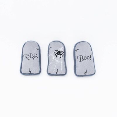 ZippyPaws Halloween Miniz 3-Pack - Tombstones