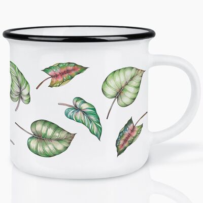 Taza de cerámica – hojas