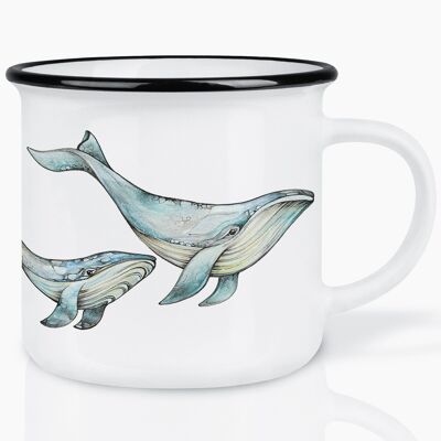 Taza de Cerámica – Ballenas Azules