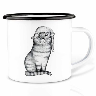 Taza esmaltada – Buenas noches Gato