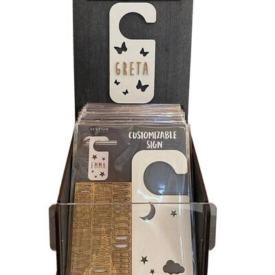 EXPOSITOR 30 PERCHAS PARA PUERTAS DE MADERA PERSONALIZABLES