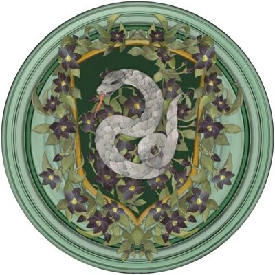 🦄Harry Potter - Escudo floral de Slytherin🦄