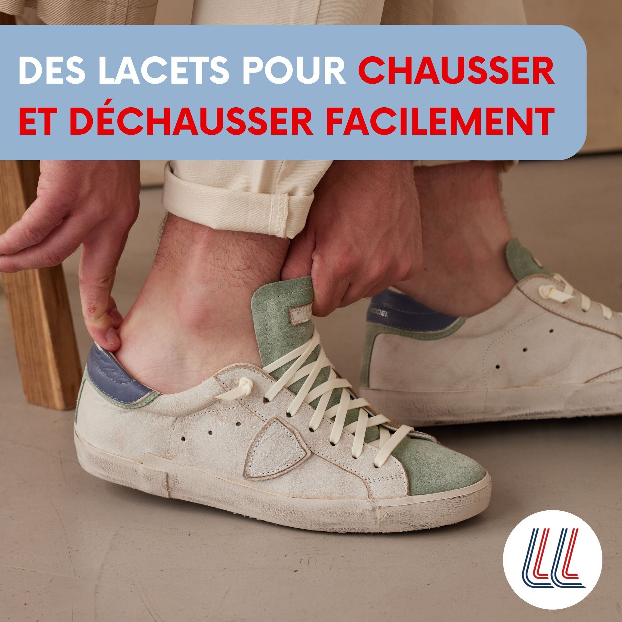 Lacets élastiques - 100% silicone - gamme pastel