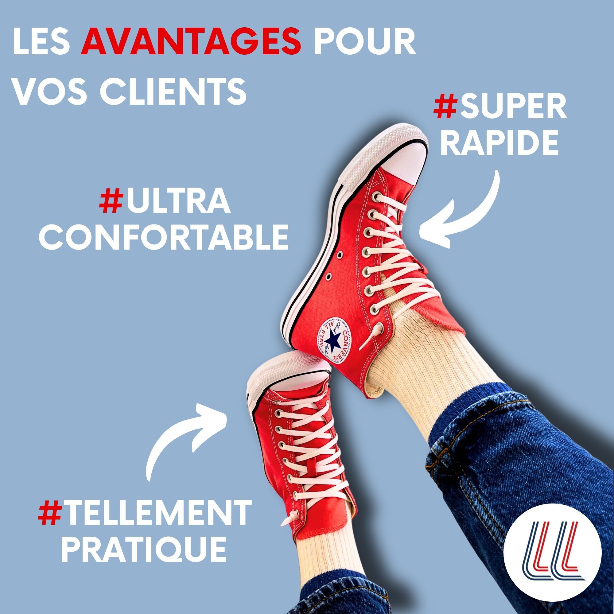 Lacets élastiques - 100% silicone - gamme pastel