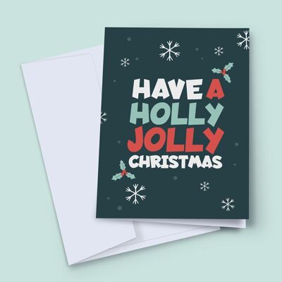 Cartolina di Natale Holly Jolly