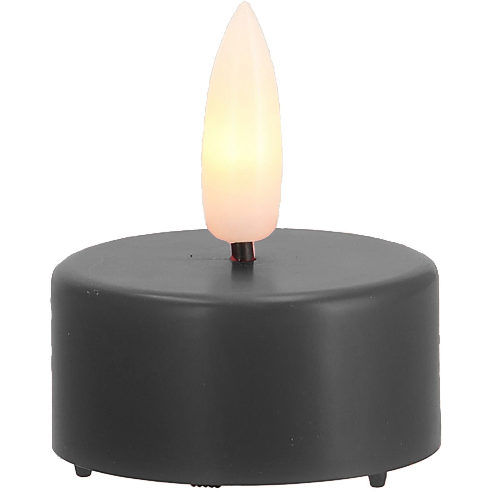 LED Teelicht, D37mm, mit Timer, Knopfzelle, für Innenbereich