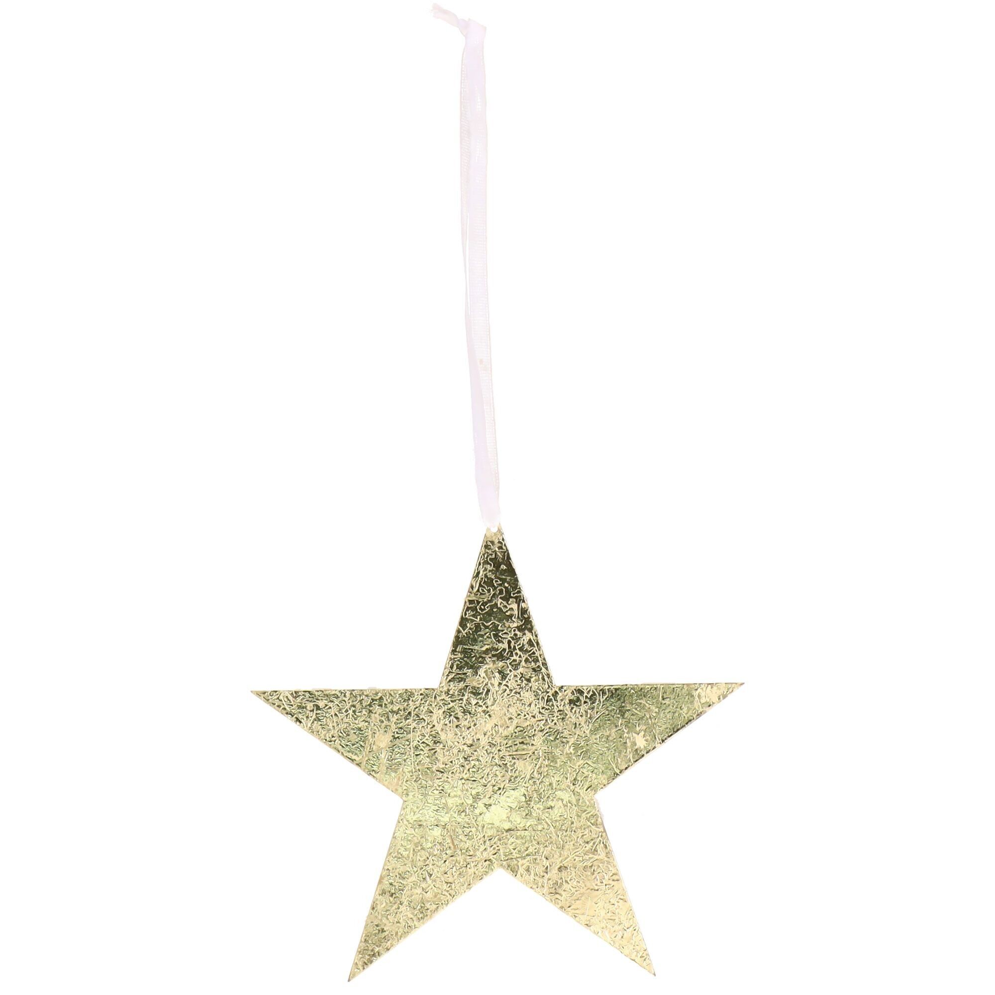Metall Stern Novel zum Hängen, D15cm, gold