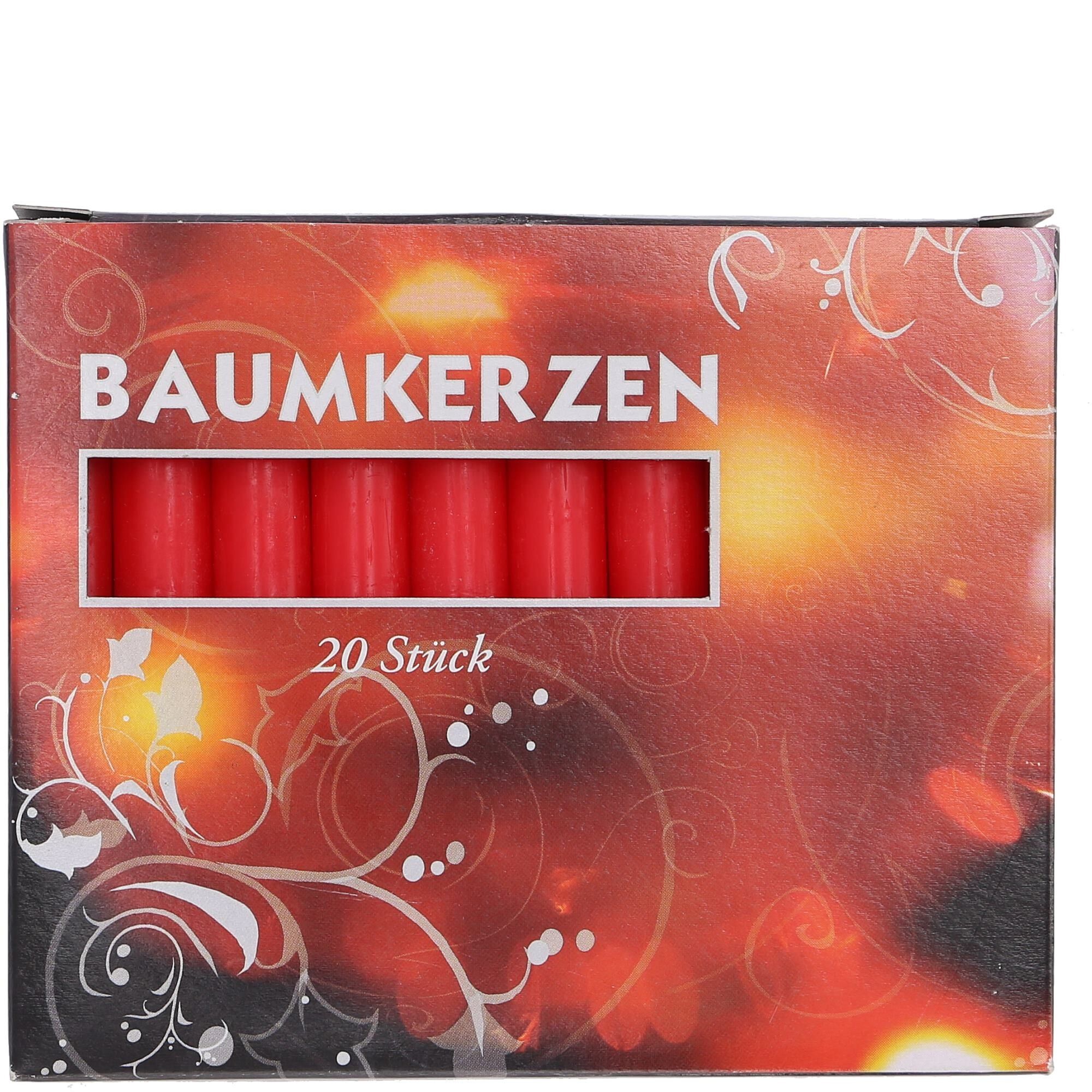 Tree candles, H/D 105/13 mm, 20 pieces in a box