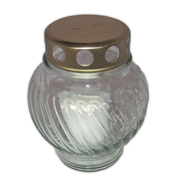 Grave lamp glass ball, H/D 13.5/11cm