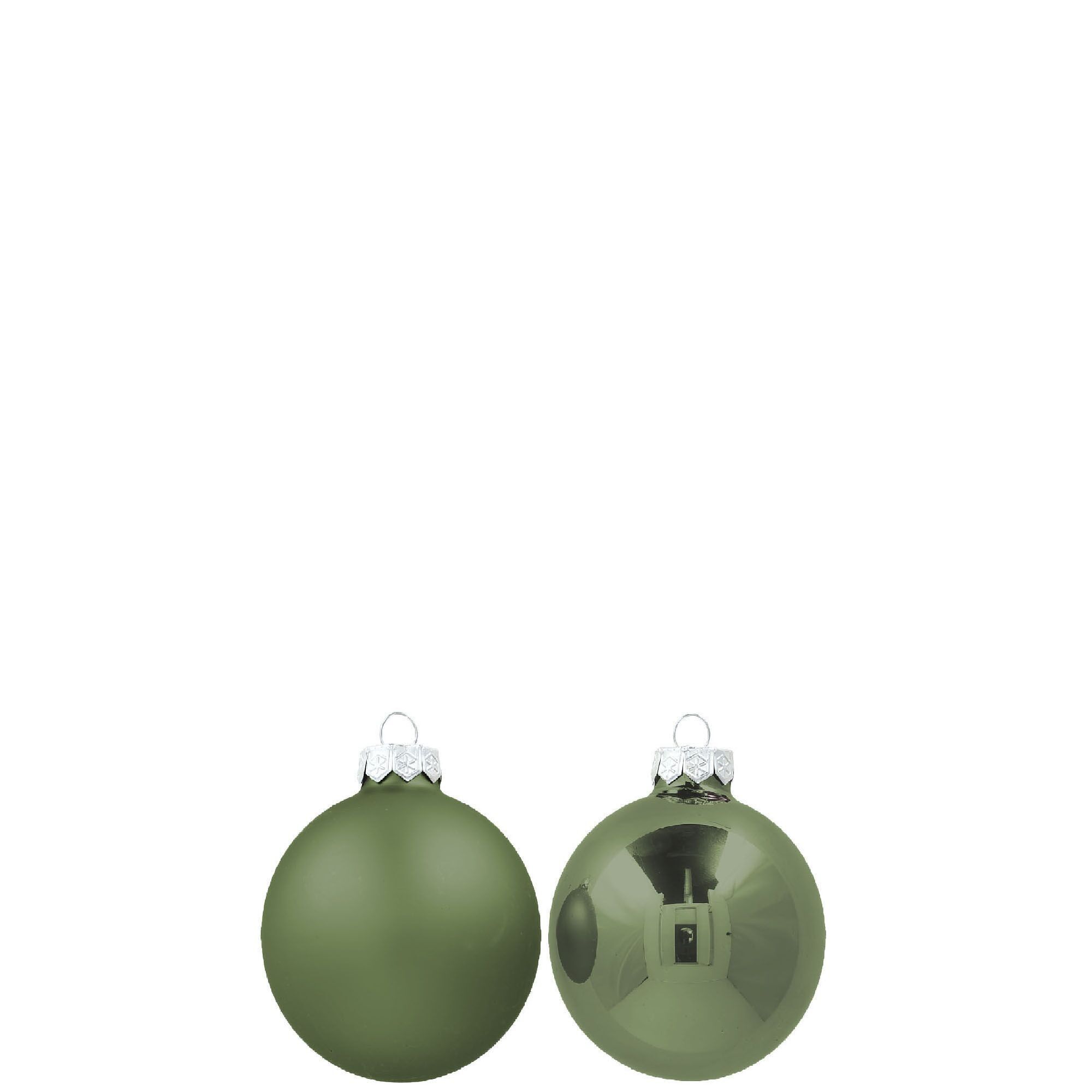 Bola de árbol D40mm, 48 piezas/lata, euka mate/brillante