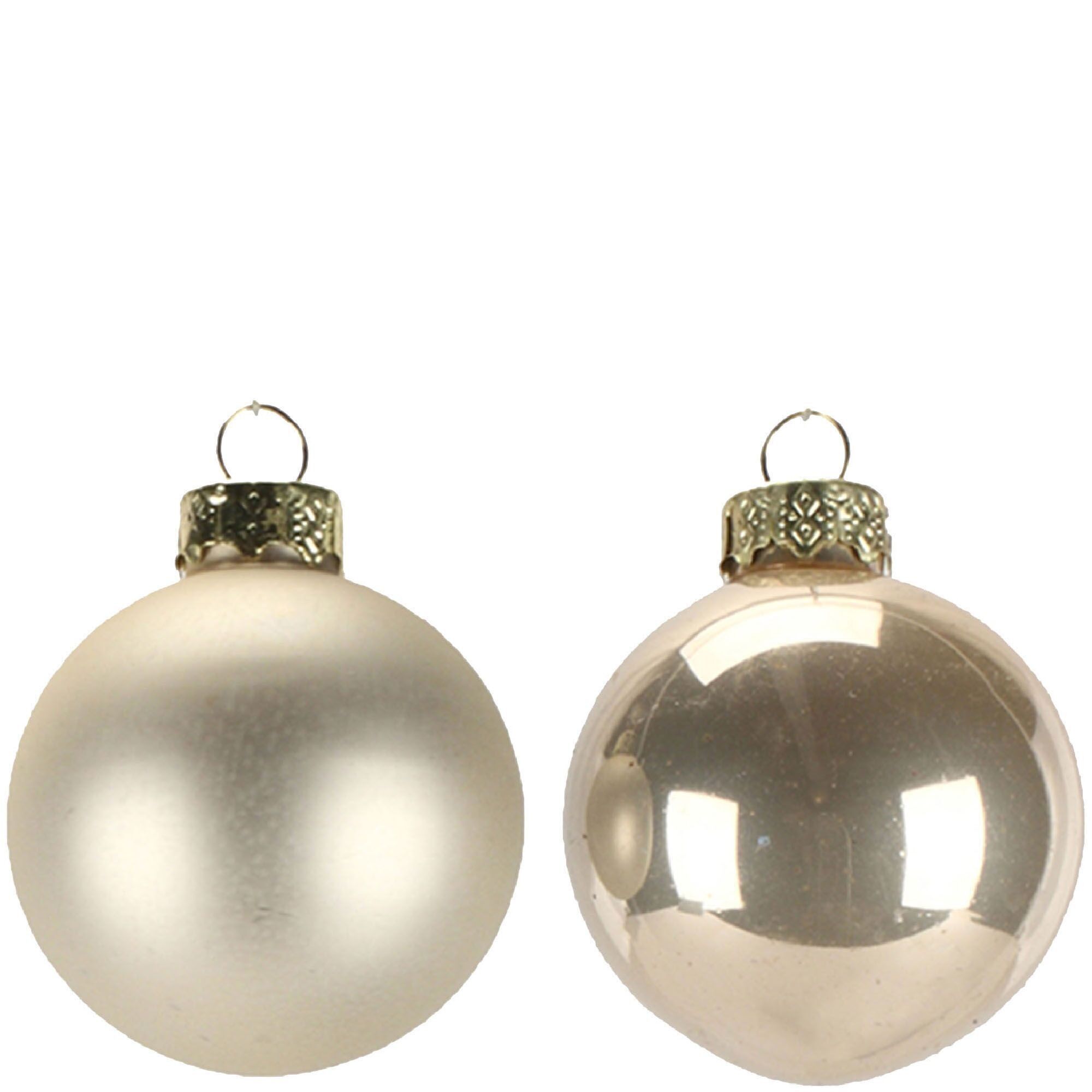 Bola de árbol D80mm, 8 piezas/lata, champán mate/brillante