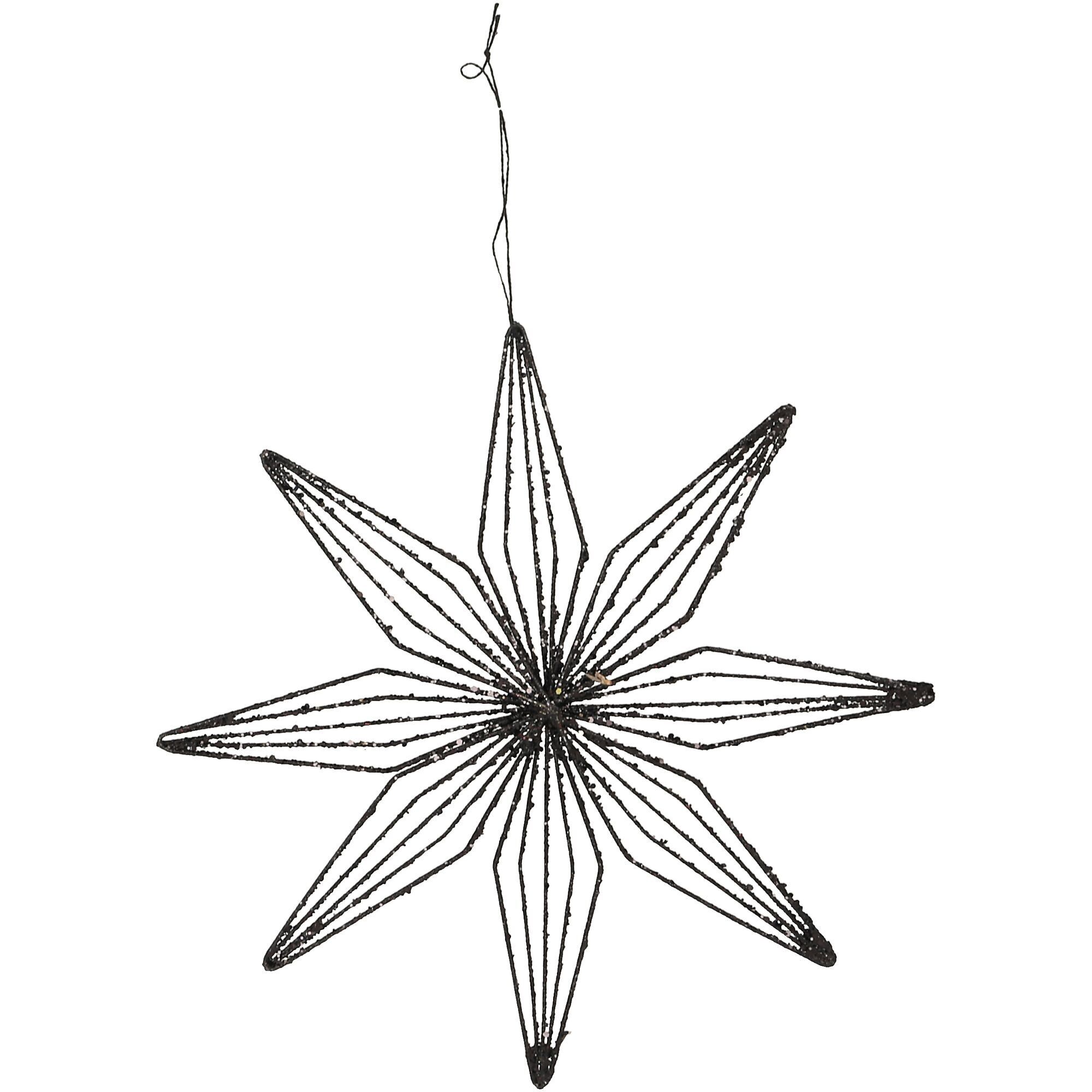 Metall Stern Enif D40cm, H1cm, schwarz