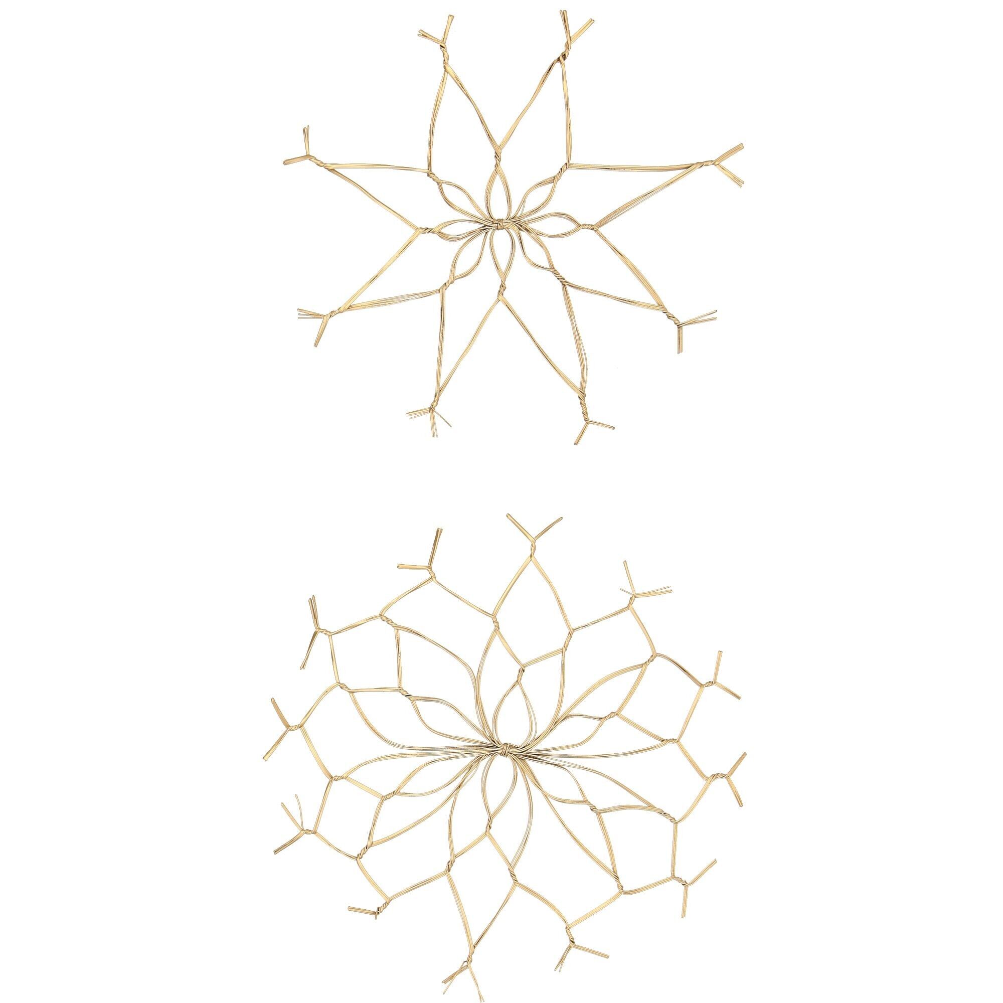 Silas in scaglie di metallo da appendere, 2 motivi, D16/15 cm, oro