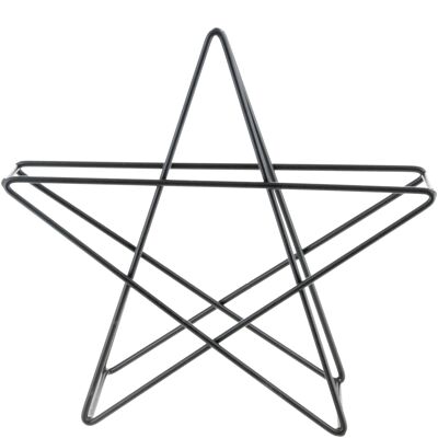 Estrella de metal Lepe, D24cm, An7cm, negro