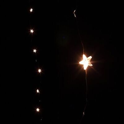 LED Girl Ministern 20 LED, L200cm, requiere 3x AA, temporizador, cable, plateado, interior