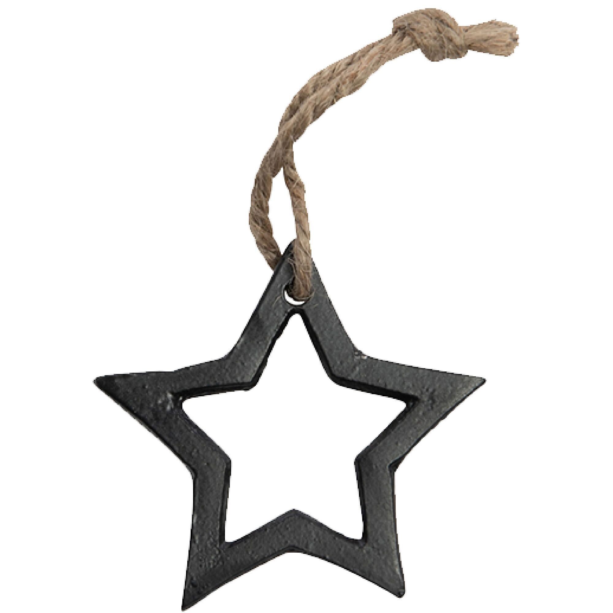Étoile en métal Gela à suspendre, D5cm, noir