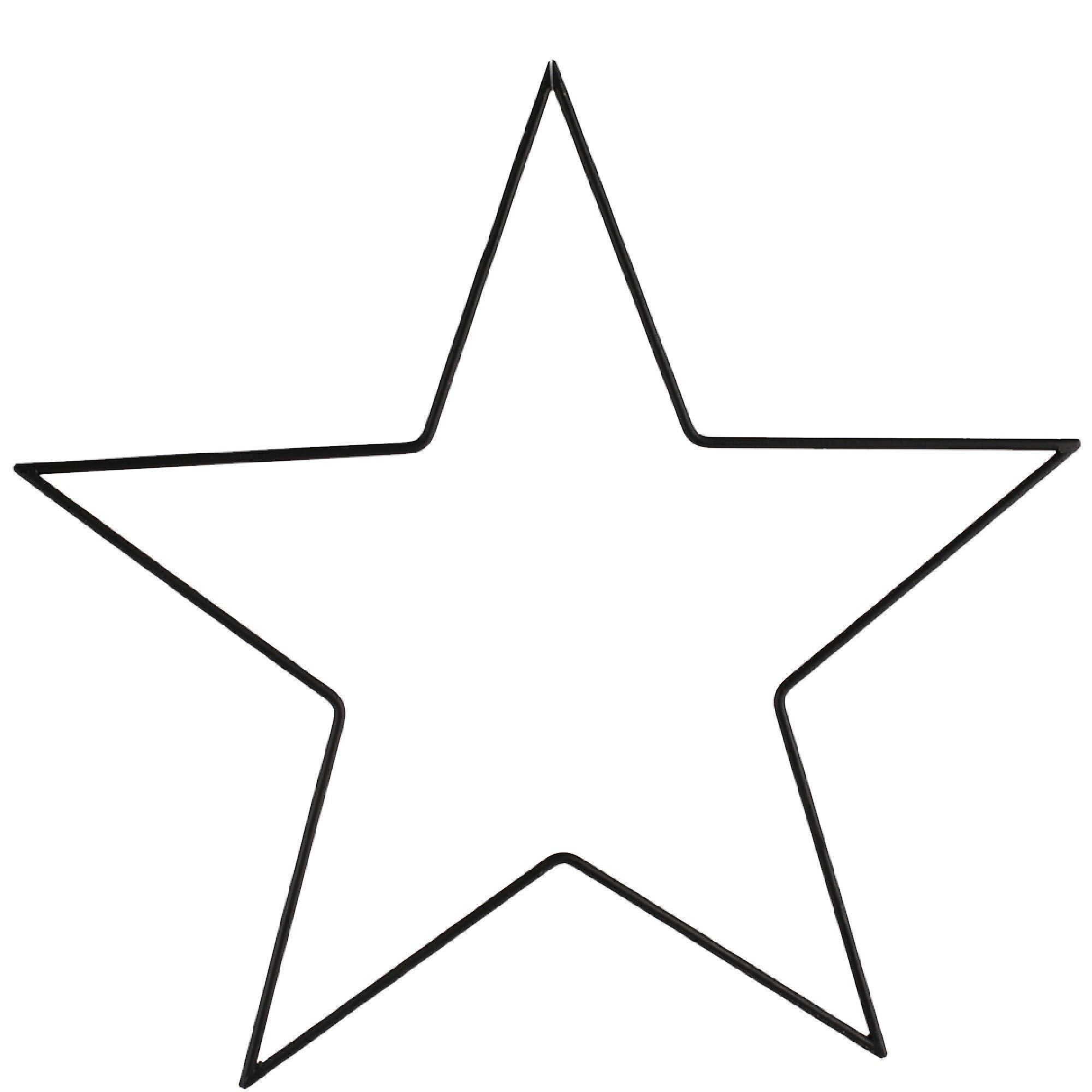 Étoile en métal Eldin à suspendre, D50cm, noir