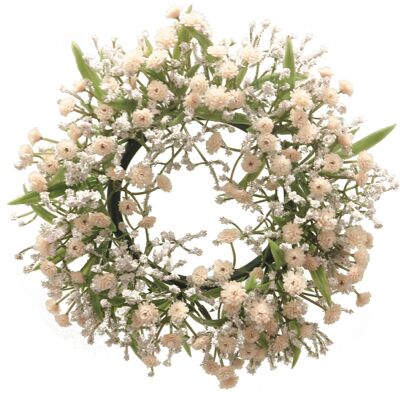 Corona de Gypsophila, D12cm, blanca