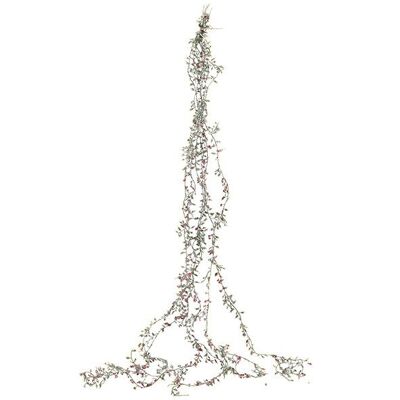 Bud garland, 6 strands, L120cm, green/white icing