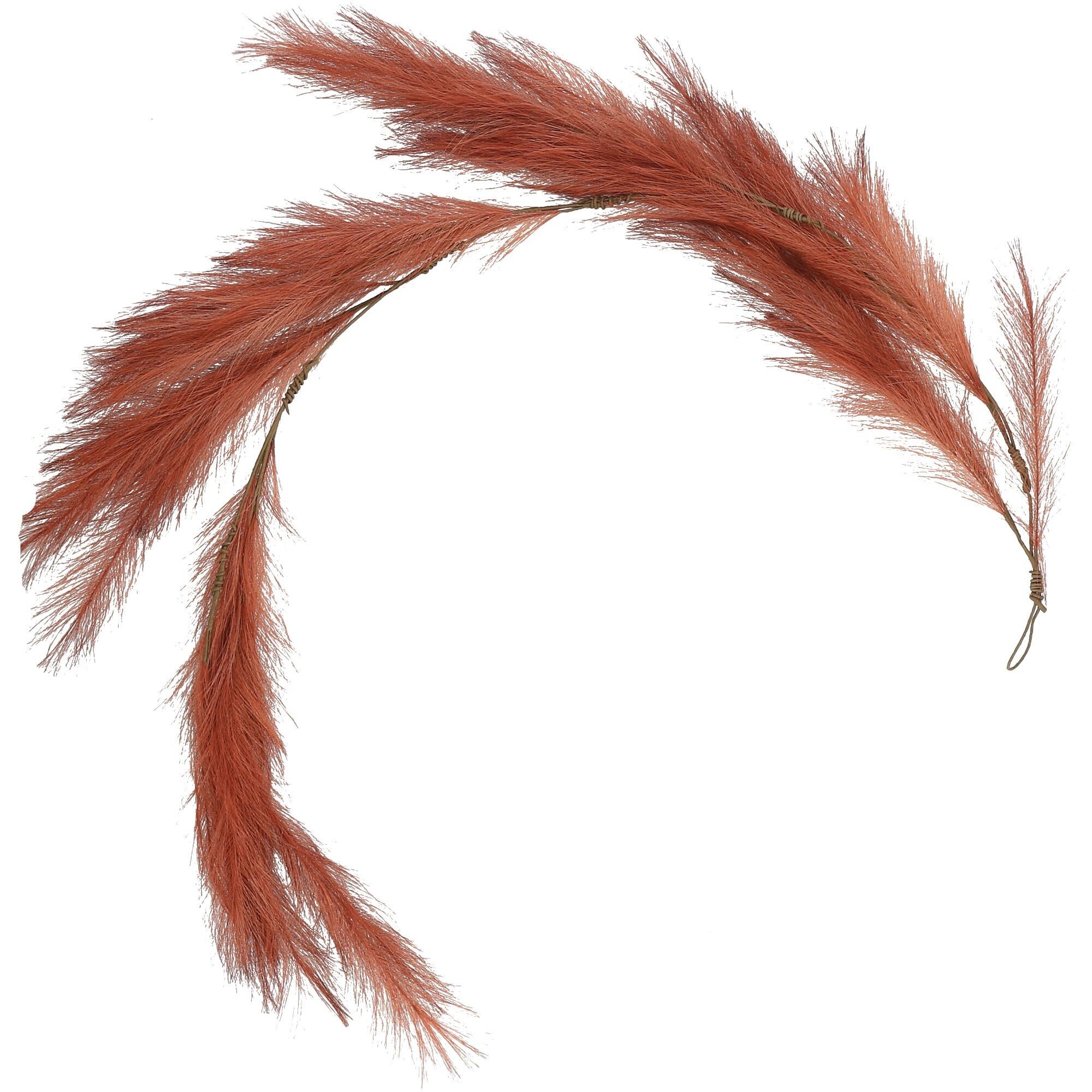 Ghirlanda di pampa Sophie, L180 cm, rosso mattone
