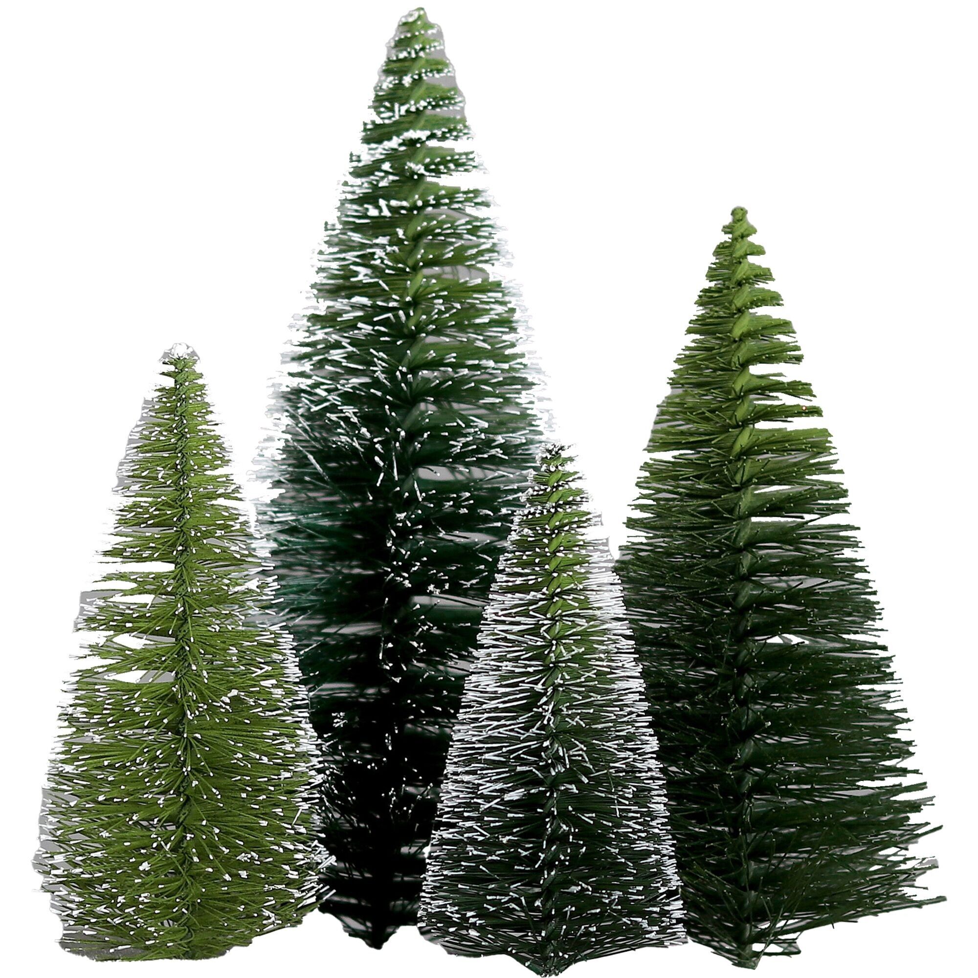 Christmas tree picks Nilo, 4 pieces assorted in bag, green