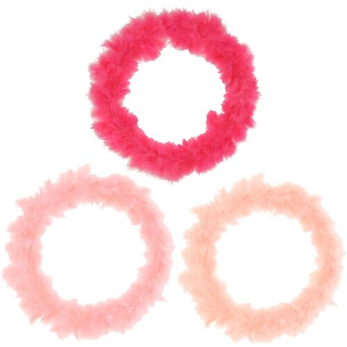 Federkranz Inge zum Hängen, 3 Farben, D38cm, pink/hellrosa/pfirsich