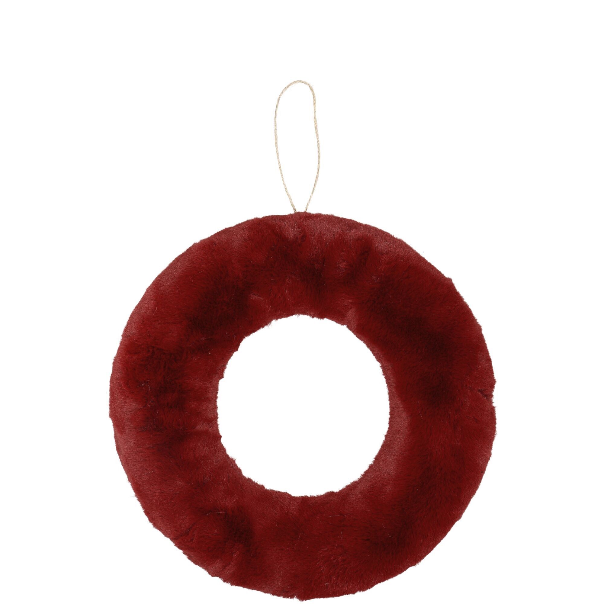 Puschelkranz Vagos, D24cm, perlina: 8cm, bordo