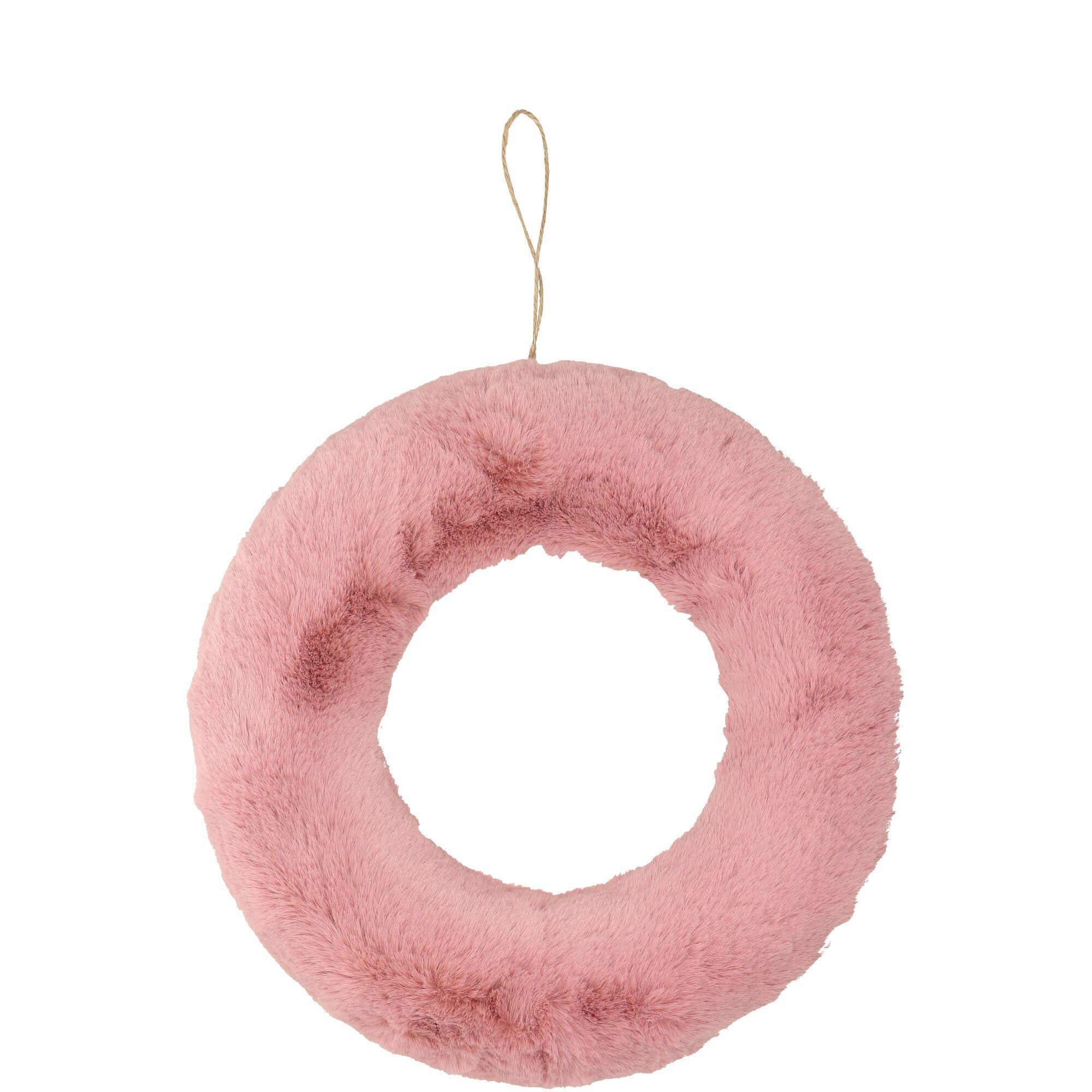 Puschelwreath Vagos, D28 cm, perlina: 9 cm, rosa