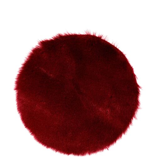 Puschelfell Vagos, D22cm, bordo
