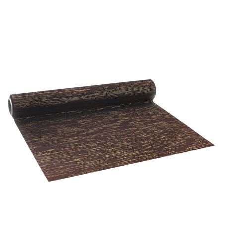 Dekostoff Lou B28cm, L2,5m, zimt-gold