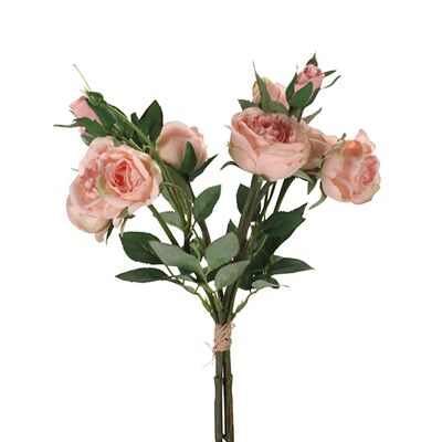 Bouquet de roses Marlies, 8 fleurs, 4 boutons, L38cm, fleur D4-6cm, rose