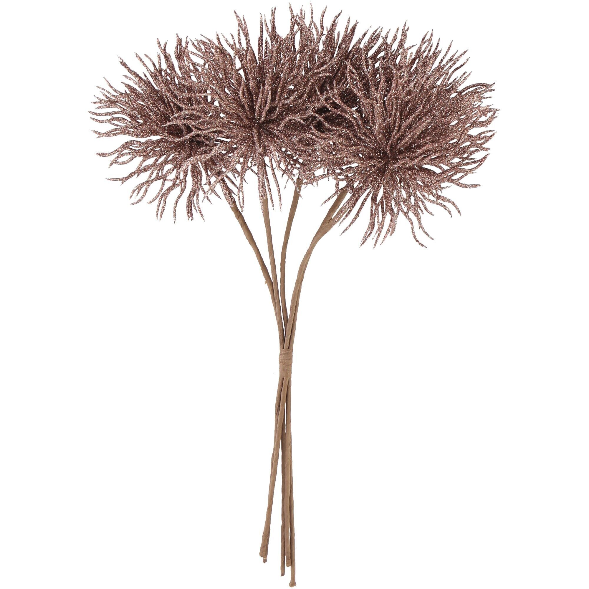 Witch hazel, 5 branches, L30cm, chocolate glitter